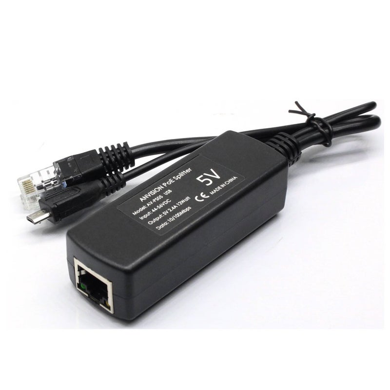 ANVISION 4-Pack Active 5V 2.4A PoE Splitter Adapter IEEE 802.3af Compliant Micro USB 48V to 5V/2.4A, for Tablets, Dropcam or Raspberry Pi, IPC, IP Camera and More - Image 3
